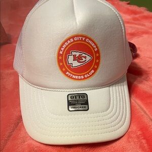 OTTO White and Red Trucker Hat